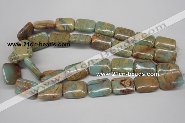 CNS149 15.5 inches 18*25mm rectangle natural serpentine jasper beads