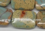 CNS151 15.5 inches 22*30mm rectangle natural serpentine jasper beads