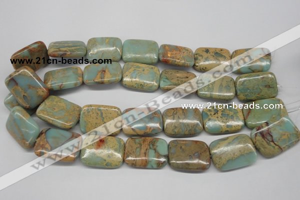 CNS151 15.5 inches 22*30mm rectangle natural serpentine jasper beads