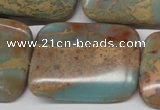 CNS152 15.5 inches 30*40mm rectangle natural serpentine jasper beads