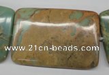 CNS153 15.5 inches 40*60mm rectangle natural serpentine jasper beads