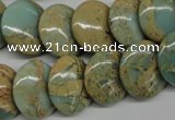 CNS175 15.5 inches 18mm flat round natural serpentine jasper beads