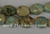 CNS188 15.5 inches 8*10mm oval natural serpentine jasper beads