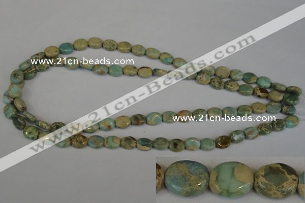 CNS188 15.5 inches 8*10mm oval natural serpentine jasper beads