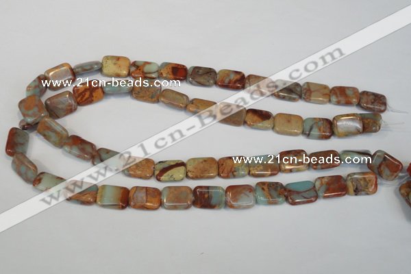 CNS194 15.5 inches 12*16mm rectangle natural serpentine jasper beads