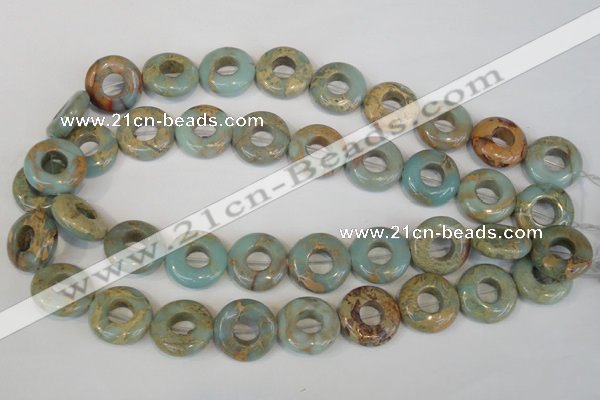 CNS197 15.5 inches 20mm donut natural serpentine jasper beads