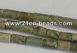 CNS206 15.5 inches 4*6mm tube natural serpentine jasper beads