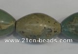 CNS208 15.5 inches 20*30mm rice natural serpentine jasper beads