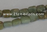 CNS212 15.5 inches 6*6mm square natural serpentine jasper beads