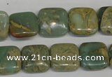 CNS213 15.5 inches 15*15mm square natural serpentine jasper beads