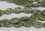 CNS240 15.5 inches 8*12mm oval natural serpentine jasper beads