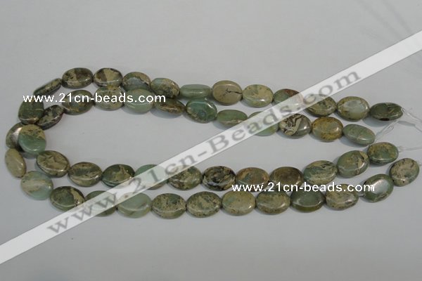 CNS241 15.5 inches 12*16mm oval natural serpentine jasper beads