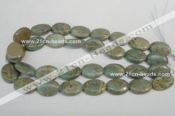 CNS242 15.5 inches 18*25mm oval natural serpentine jasper beads