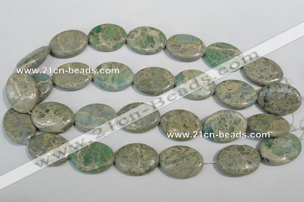 CNS244 15.5 inches 22*30mm oval natural serpentine jasper beads