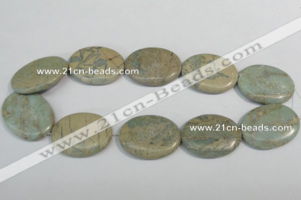 CNS246 15.5 inches 30*40mm oval natural serpentine jasper beads