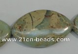 CNS248 15.5 inches 25*40mm marquise natural serpentine jasper beads