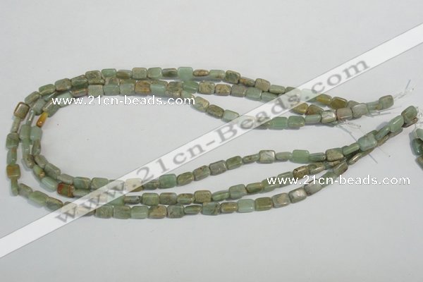 CNS253 15.5 inches 6*8mm rectangle natural serpentine jasper beads