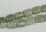 CNS254 15.5 inches 8*10mm rectangle natural serpentine jasper beads