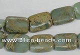 CNS255 15.5 inches 12*16mm rectangle natural serpentine jasper beads