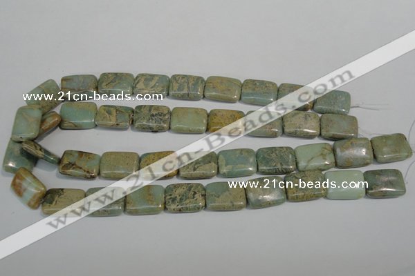 CNS256 15.5 inches 15*20mm rectangle natural serpentine jasper beads