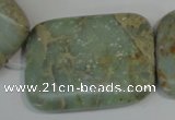 CNS258 15.5 inches 30*40mm rectangle natural serpentine jasper beads