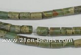 CNS274 15.5 inches 5*7mm tube natural serpentine jasper beads