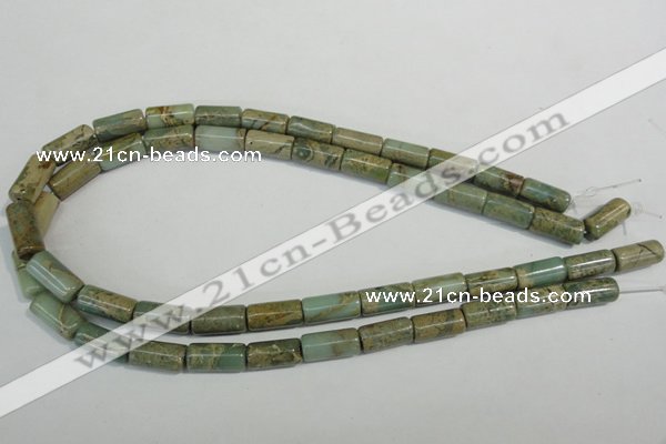 CNS275 15.5 inches 8*16mm tube natural serpentine jasper beads