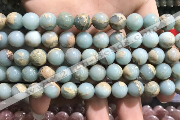 CNS302 15.5 inches 8mm round natural serpentine jasper beads