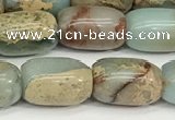 CNS310 15.5 inches 8*12mm drum serpentine jasper beads