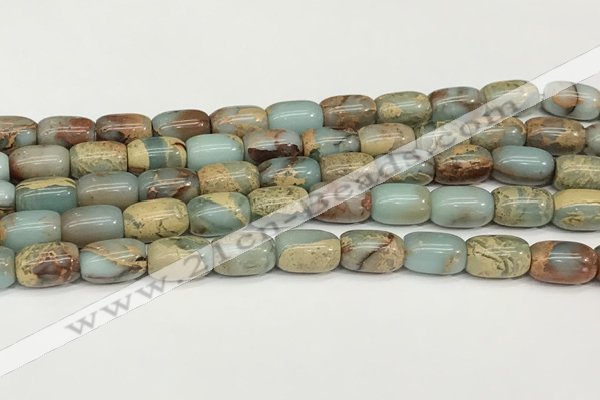 CNS310 15.5 inches 8*12mm drum serpentine jasper beads