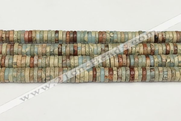 CNS320 15.5 inches 3*8mm heishi serpentine jasper beads