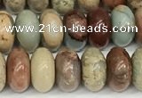 CNS325 15.5 inches 5*8mm rondelle serpentine jasper beads