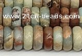 CNS327 15.5 inches 3*8mm rondelle serpentine jasper beads