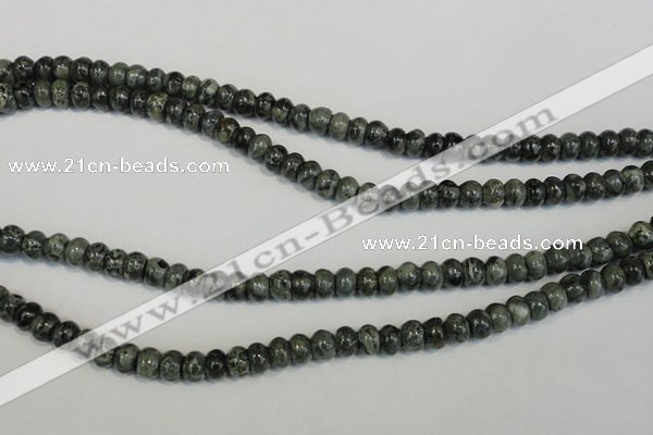 CNS410 15.5 inches 4*6mm rondelle natural serpentine jasper beads