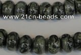 CNS414 15.5 inches 8*12mm rondelle natural serpentine jasper beads