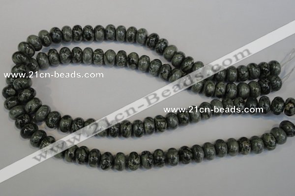 CNS414 15.5 inches 8*12mm rondelle natural serpentine jasper beads