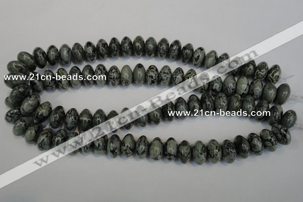 CNS415 15.5 inches 10*16mm rondelle natural serpentine jasper beads