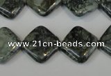 CNS430 15.5 inches 16*16mm diamond natural serpentine jasper beads