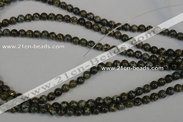 CNS501 15.5 inches 6mm round natural serpentine jasper beads