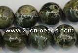 CNS506 15.5 inches 16mm round natural serpentine jasper beads