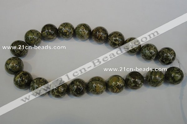 CNS508 15.5 inches 20mm round natural serpentine jasper beads