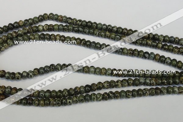 CNS510 15.5 inches 4*6mm rondelle natural serpentine jasper beads