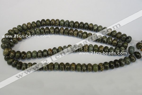 CNS512 15.5 inches 8*12mm rondelle natural serpentine jasper beads