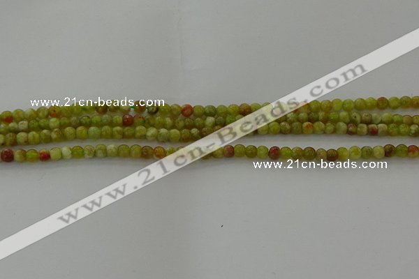 CNS599 15.5 inches 3mm round green dragon serpentine jasper beads