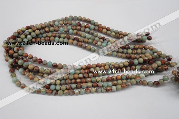 CNS61 15.5 inches 6mm round natural serpentine jasper beads