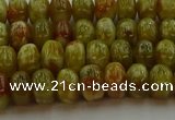 CNS610 15.5 inches 4*6mm rondelle green dragon serpentine jasper beads