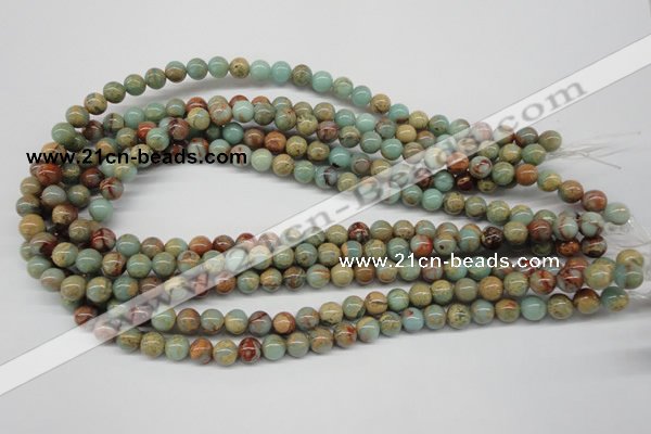 CNS62 15.5 inches 8mm round natural serpentine jasper beads