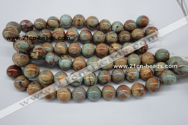 CNS67 15.5 inches 18mm round natural serpentine jasper beads