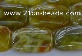 CNS673 15.5 inches 15*20mm rectangle green dragon serpentine jasper beads