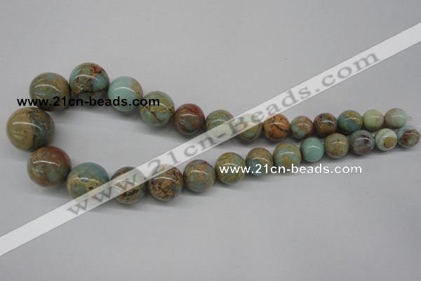 CNS69 15.5 inches 10mm - 22mm round natural serpentine jasper beads